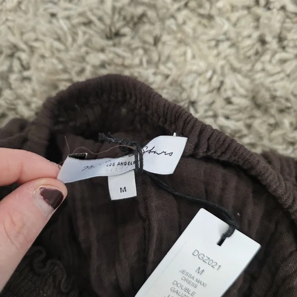 NWT MICHAEL STARS Jessa Maxi Dress Java Brown Size Medium - Picture 5 of 8